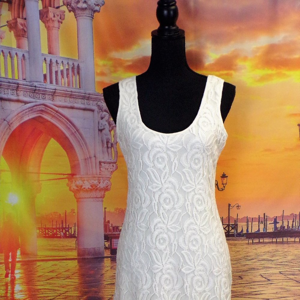 Calvin Klein Floral Embroidered Midi Dress